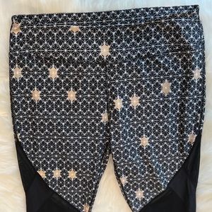 Fabletics Breann Mid Rise Mesh PowerHold Legging Stardust Print